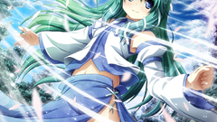 Touhou blue eyes miko