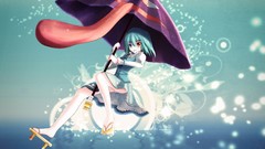 Touhou blue hair heterochromia