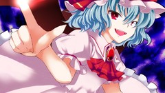 Touhou blue hair red
