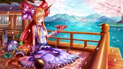 Touhou cherry blossoms redheads