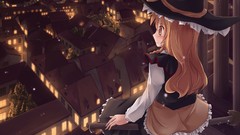 Touhou cityscapes flying long