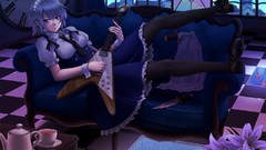 Touhou couch maids blue