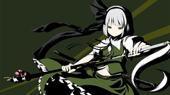 Touhou dress Katana green