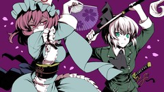 Touhou dress Katana purple