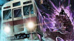 Touhou eyes trains yakumo