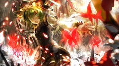 Touhou Flowers Ribbons green