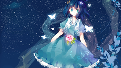 Touhou Flowers Stars blue