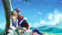 Touhou goddess miko Mountain