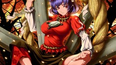 Touhou goddess purple hair