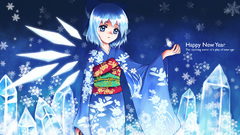 Touhou Japanese cirno kimono