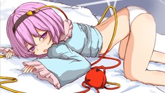 Touhou komeiji satori purple hair purple eyes underwear panties