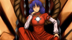 Touhou leaves blue hair