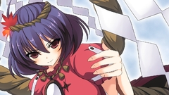 Touhou leaves goddess purple