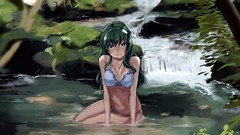 Touhou long hair miko