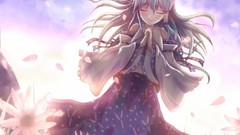 Touhou long hair miko