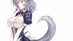 Touhou maids cleavage Dogs