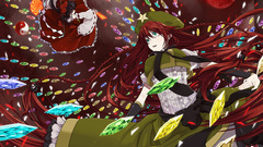 Touhou miko crystals hakurei