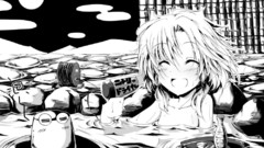 Touhou moriya suwako monochrome
