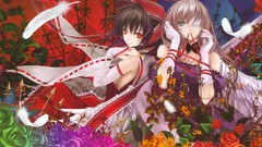 Touhou multicolor Flowers leaves