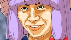 Touhou parody purple hair