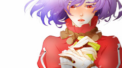 Touhou purple hair red