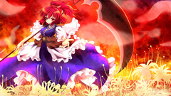 Touhou red dress Flowers