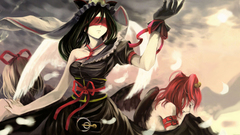 Touhou redheads blindfolds Anime