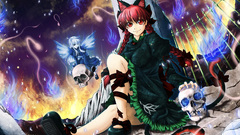 Touhou redheads nekomimi cat
