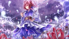 Touhou scythe weapons twintails