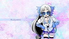 Touhou stockings glasses fujiwara