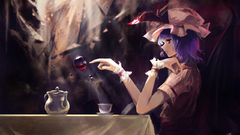 Touhou tea blue hair