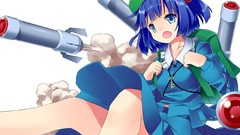Touhou weapons blue hair
