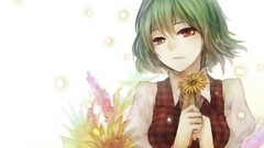 Touhou white Flowers red