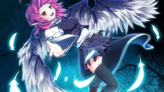 Touhou wings brown eyes