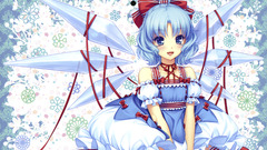 Touhou wings cirno blue