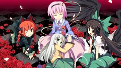 Touhou wings dress Flowers