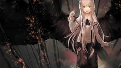 Touhou wings long hair