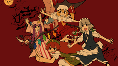 Touhou wings red dress