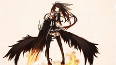 Touhou wings red eyes