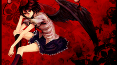 Touhou wings skirts red