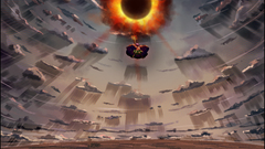 Touhou wings sun flying