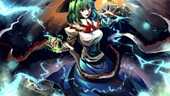 touhou witch hat big boobs anime girls Anime green hair boobs