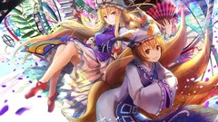 Touhou yakumo yukari yakumo ran fuji choko mount fuji wide 