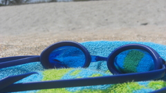 Towel goggles nature sand