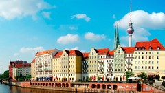 Tower Berlin buildings canal cityscapes