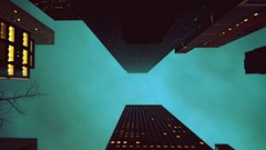 Tower City Lights overcast cities cityscapes city skyline