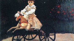 Toys children wheels son Claude Monet portraits toys (children)