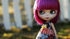Toys dolls pink hair green eyes