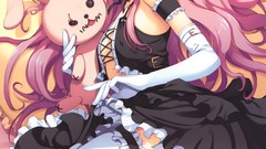 Toys dress pink hair long hair anime girls lolita fashion 