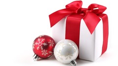 Toys white background Christmas gifts